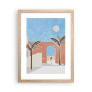 Poster in cornice rovere chiaro - Giornata araba - 30x40 cm