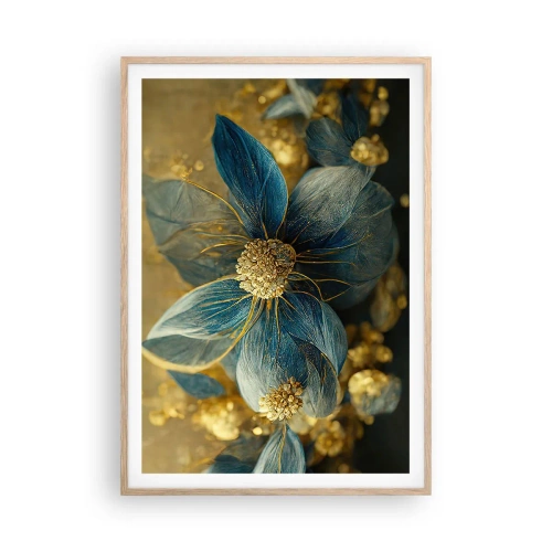Poster in cornice rovere chiaro - Fiorire d'oro - 70x100 cm