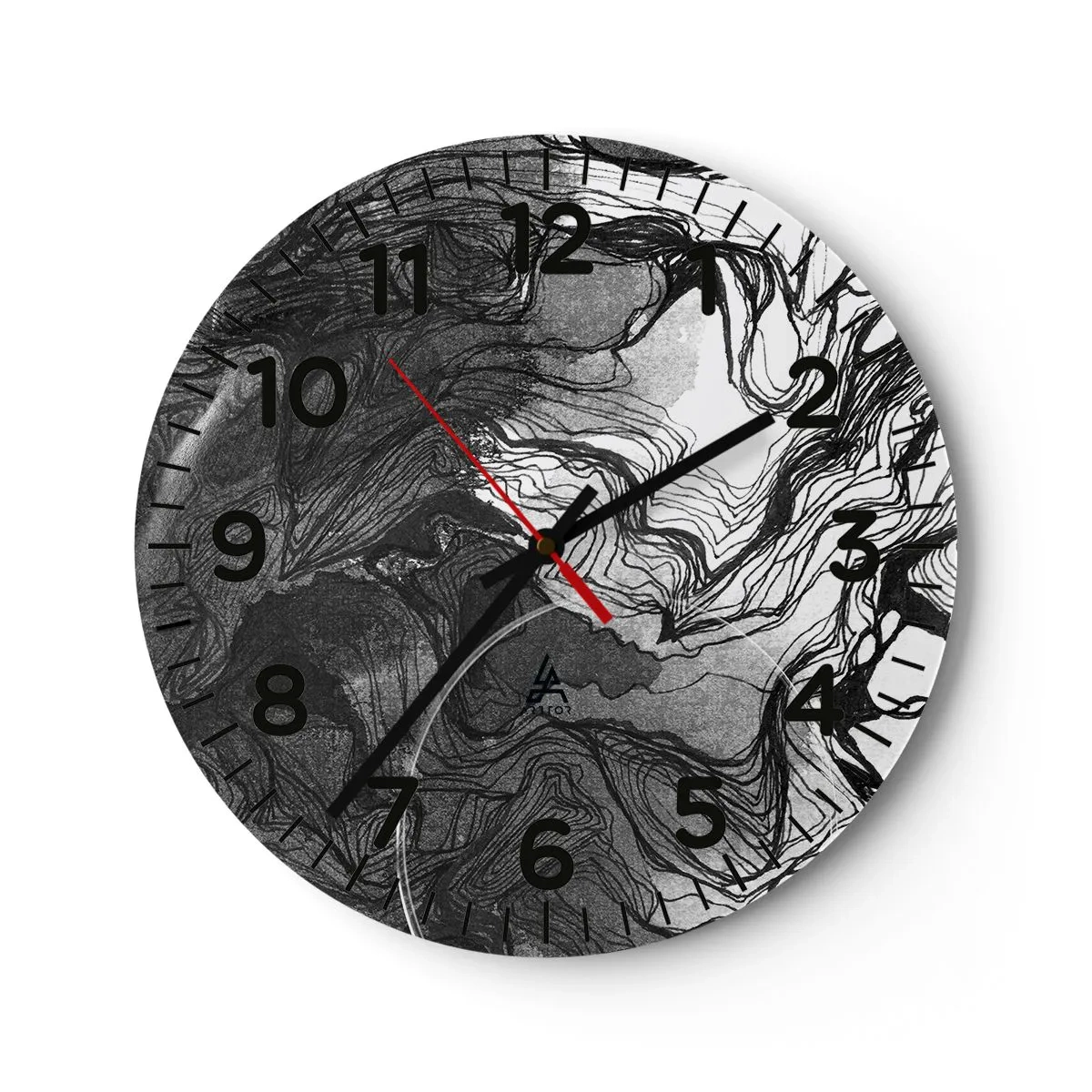 Orologio da parete - Orologio in Vetro - Aggrovigliata nei sogni - 40x40 cm