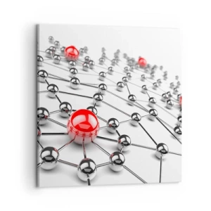 Quadro su tela - Stampe su Tela - Rete argentea - 60x60 cm