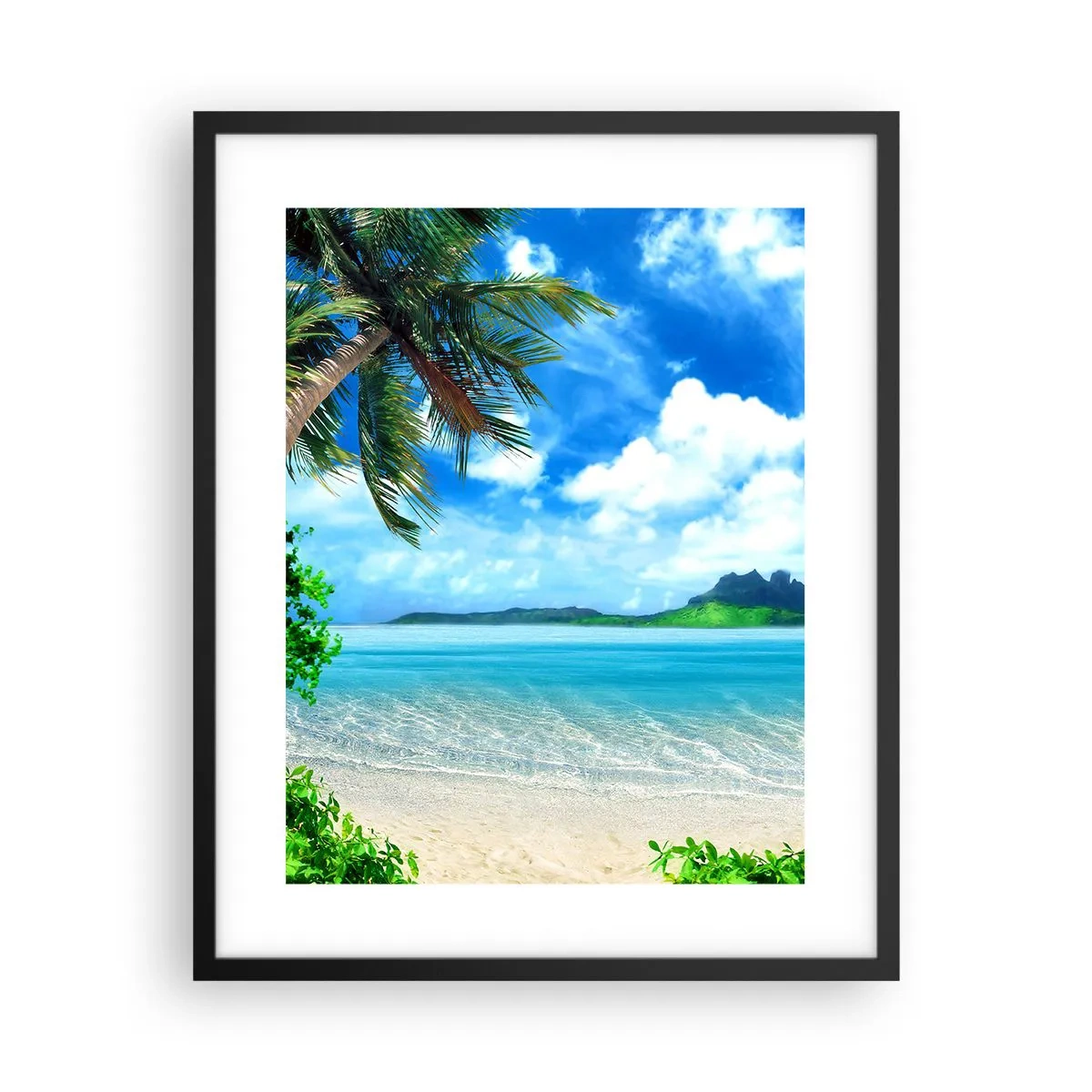 Poster in cornice nera - L'azzurro dei tropici - 40x50 cm