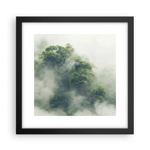 Poster in cornice nera - Avvolti dalla nebbia - 30x30 cm