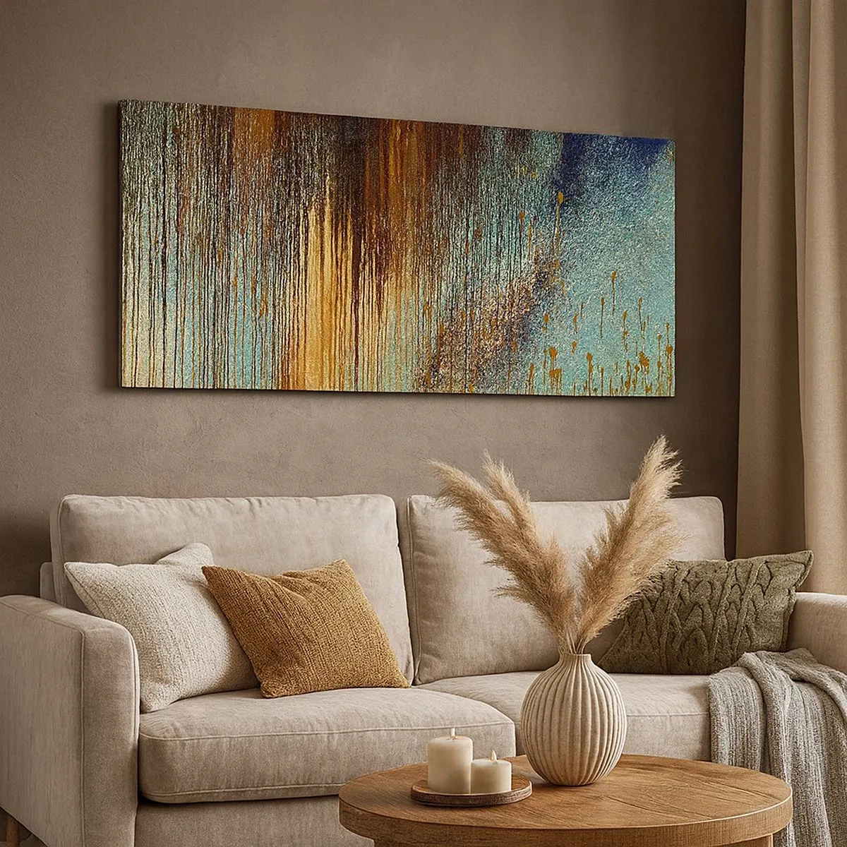 Quadro su tela - Stampe su Tela - Composizione cromatica non casuale - 100x40 cm