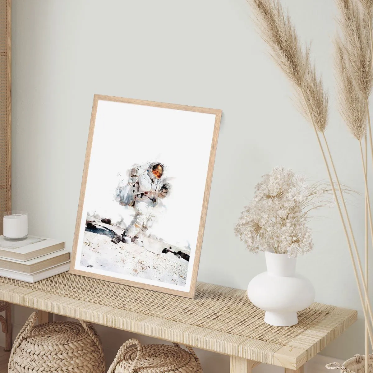 Poster in cornice rovere chiaro - L'inviato della Terra - 50x70 cm