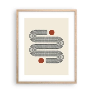 Poster in cornice rovere chiaro - Dall'inizio alla fine - 40x50 cm