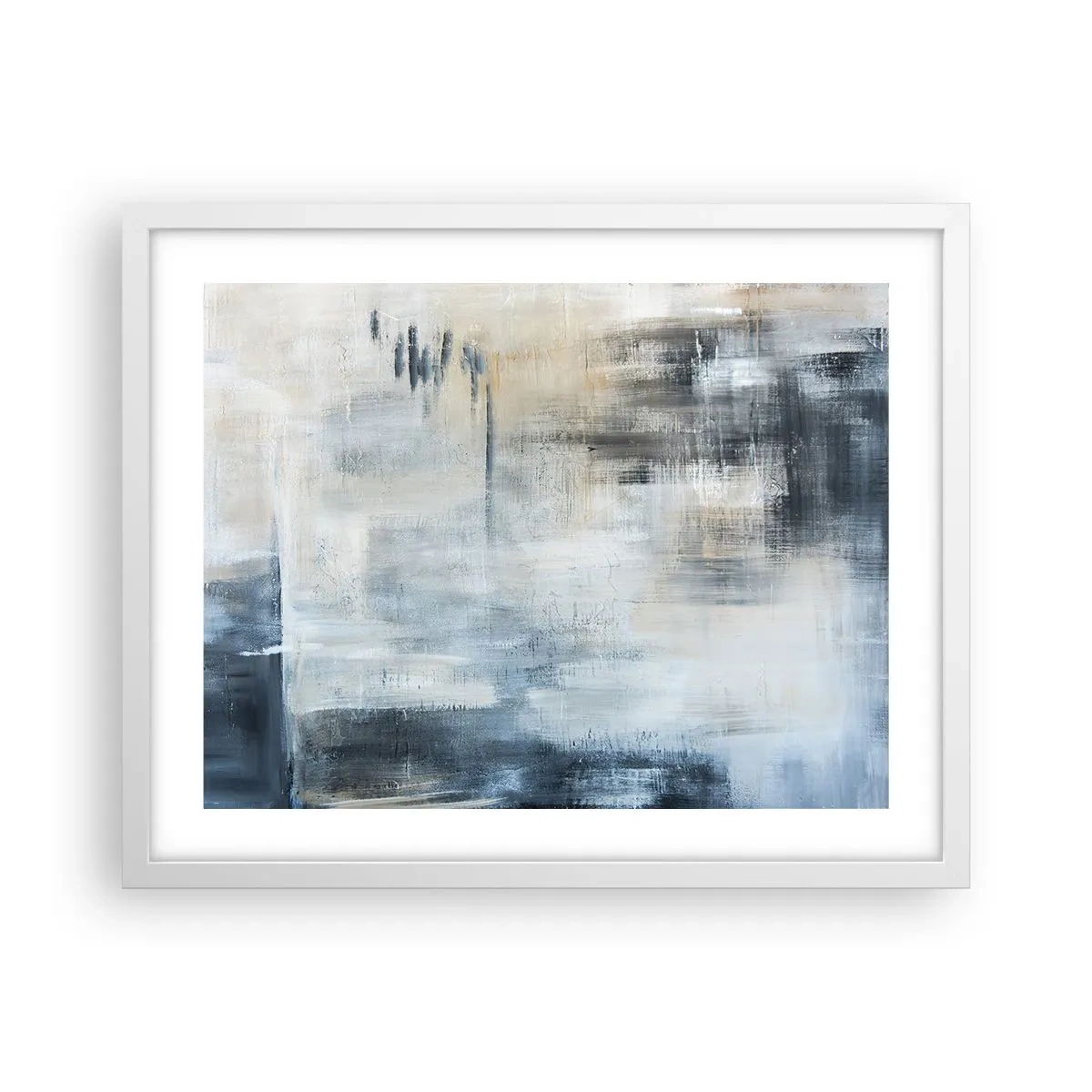 Poster in cornice bianca - Coperti dal blu - 50x40 cm