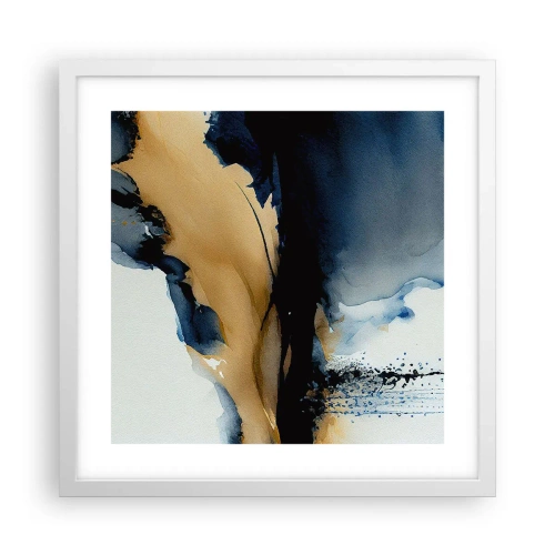 Poster in cornice bianca - Dietro la cortina - 40x40 cm