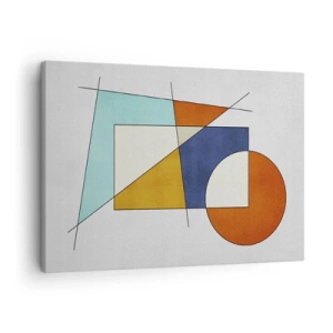 Quadro su tela - Stampe su Tela - Una composizione modernista di forme geometriche e colori - 70x50cm - Astrazione: gioco modernista - Decorazione murale moderna per soggiorno e camera da letto ARTTOR