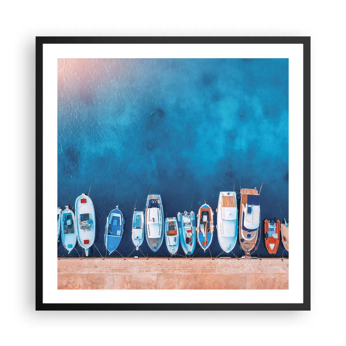 Poster in cornice nera - In una fila - 60x60 cm