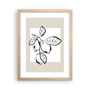 Poster in cornice rovere chiaro - Dove i limoni maturano... - 30x40 cm