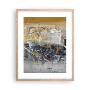 Poster in cornice rovere chiaro - Tutto andrà bene - 40x50 cm