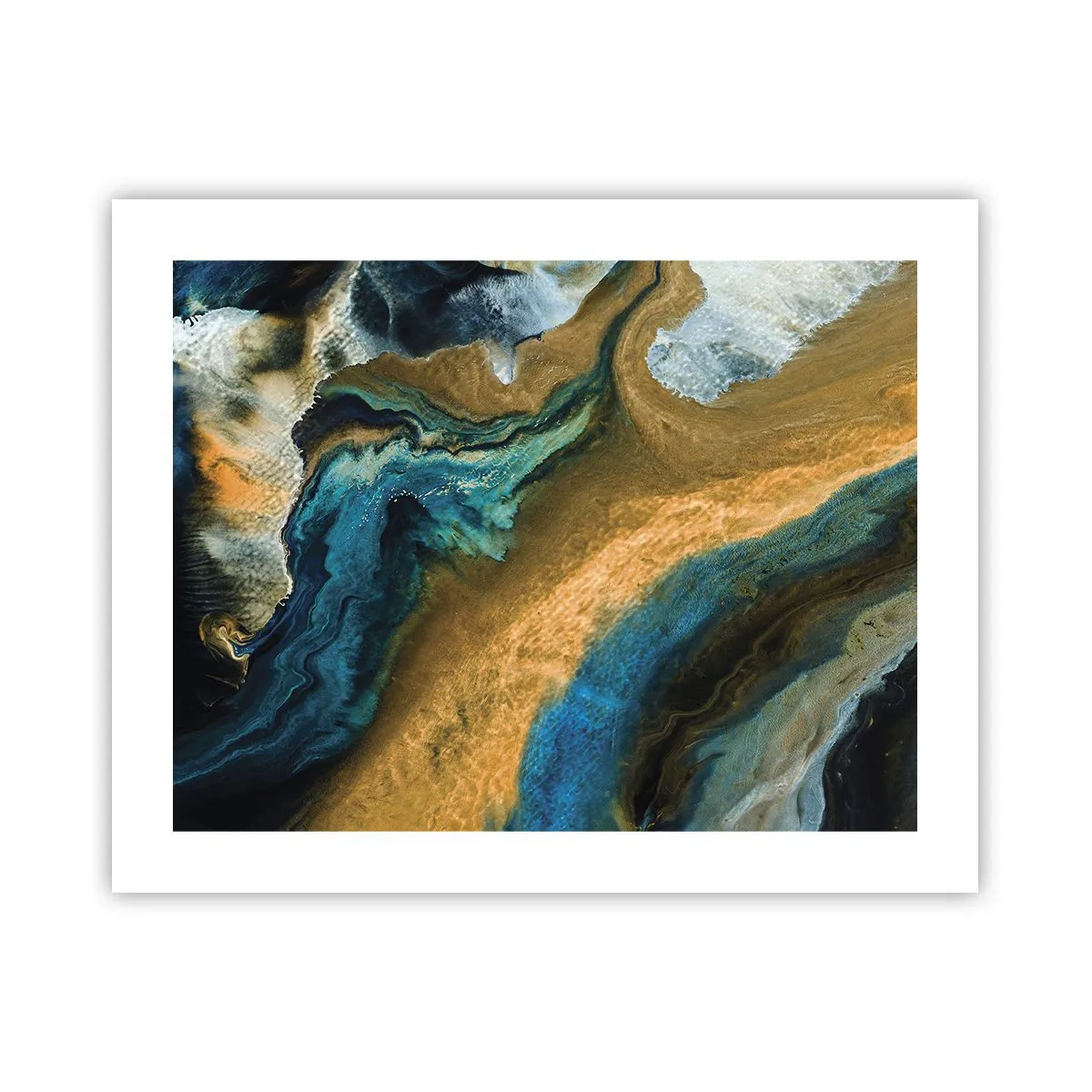 Poster - Blu-oro: influenza reciproca - 50x40 cm