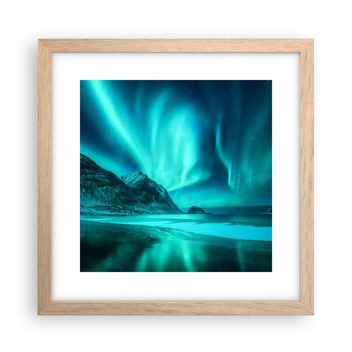 Poster in cornice rovere chiaro - Miracolo del Nord - 30x30 cm