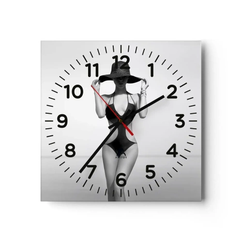 Orologio da parete - Orologio in Vetro - Il mio nome è Eleganza - 40x40 cm