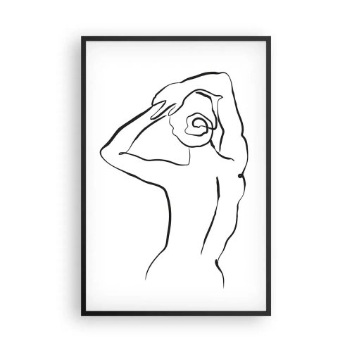 Poster in cornice nera - Nudo mattutino - 61x91 cm