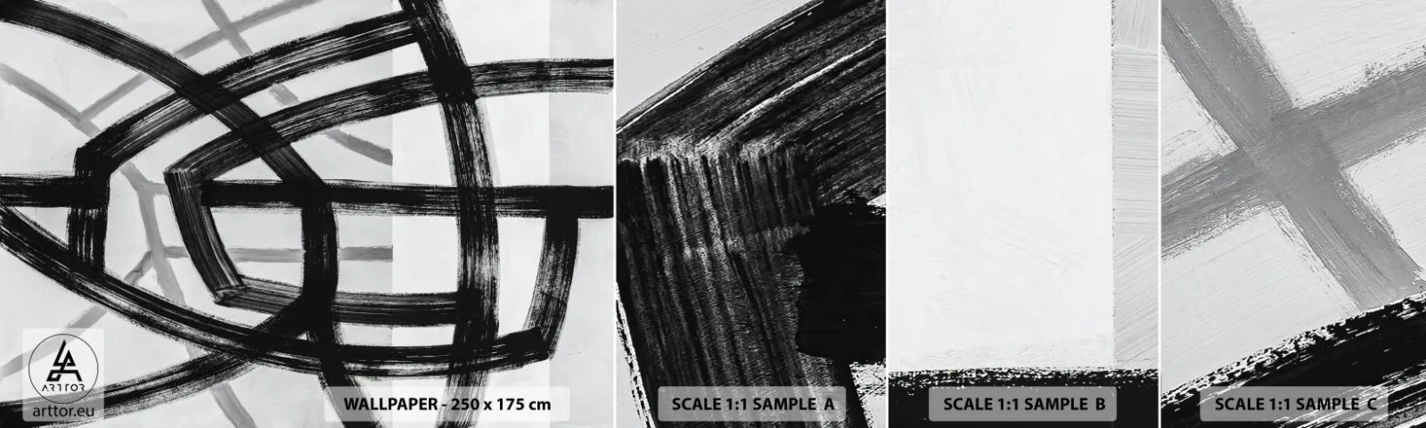 Campione Di Fotomurale Standard Eco - Costruendo la profondità - Trattini, Pezzo, Moderno - 100x30 cm