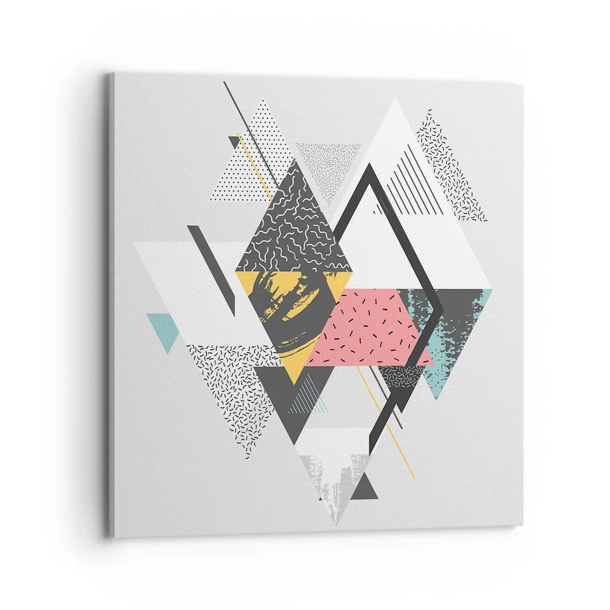 Quadro su tela - Stampe su Tela - Variazione con triangoli e rombi - 70x70 cm