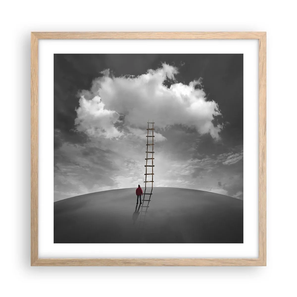 Poster in cornice rovere chiaro - Tutto è possibile - 50x50 cm