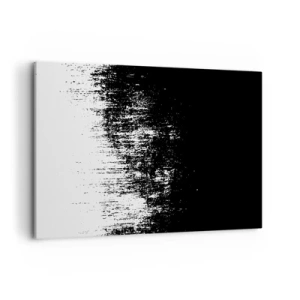 Quadro su tela - Stampe su Tela - Astrazione minimalista in bianco e nero - 120x80cm - E il vincitore è... - Decorazione murale moderna per soggiorno e camera da letto ARTTOR