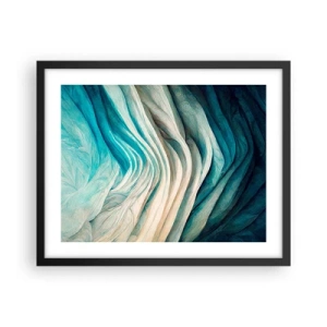 Poster in cornice nera - Blu insaziabile - 50x40 cm
