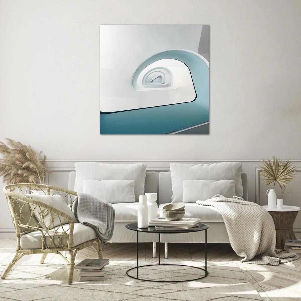 Quadro su vetro - Blu fino in fondo - 30x30 cm