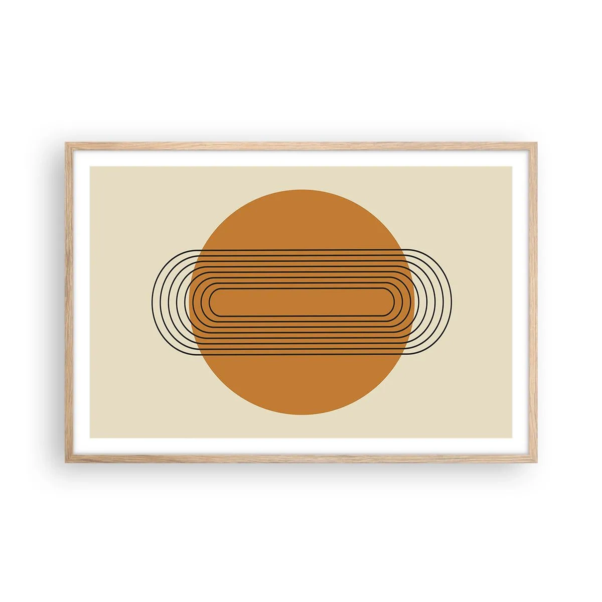 Poster in cornice rovere chiaro - Piano perfetto - 91x61 cm
