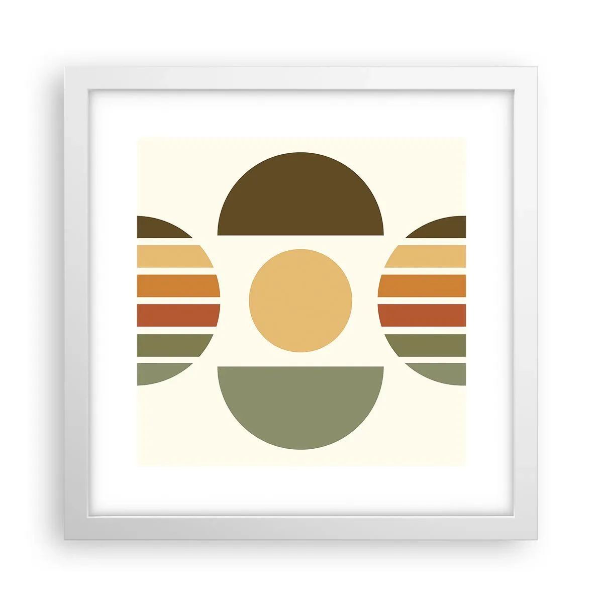 Poster in cornice bianca - Nei colori della terra - 30x30 cm