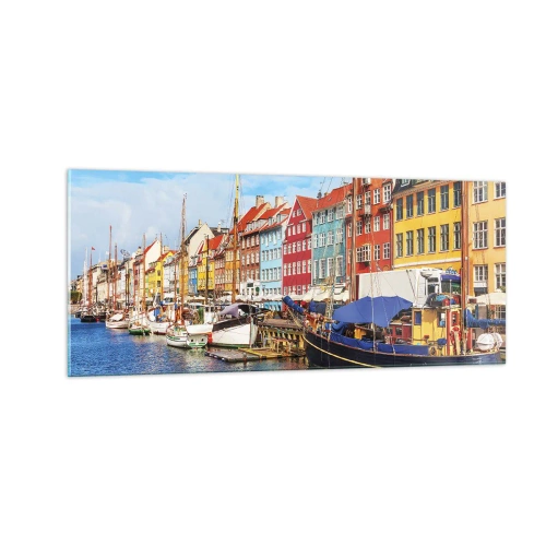 Quadro su vetro - Riva gioiosa - 100x40 cm