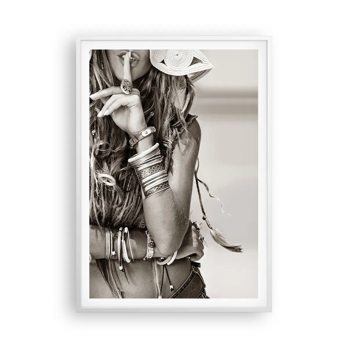 Poster in cornice bianca - Come una ragazza - 70x100 cm