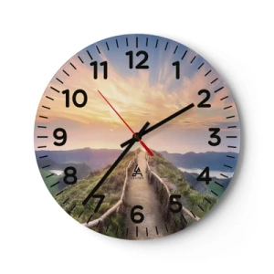 Orologio da parete - Orologio in Vetro - Vicino al cielo - 40x40 cm