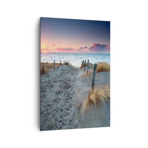 Quadro su tela - Stampe su Tela - Sentiero che porta alla spiaggia al tramonto - 70x100cm - Hai versato un arcobaleno di luce radiosa... - Decorazione murale moderna per soggiorno e camera da letto ARTTOR