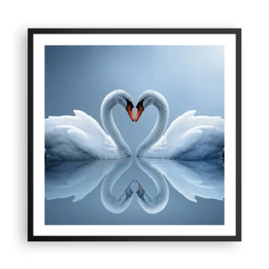 Poster in cornice nera - Il tempo dell'amore - 60x60 cm