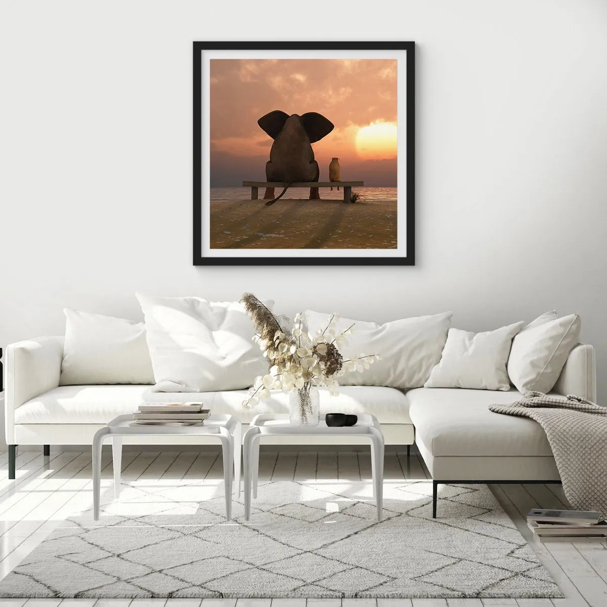 Poster in cornice nera - A volte bisogna tacere - 40x40 cm