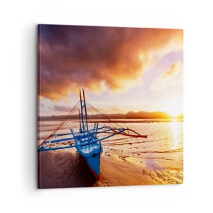 Quadro su tela - Stampe su Tela - Riposo sulla sabbia dopo l'intera giornata - 60x60 cm