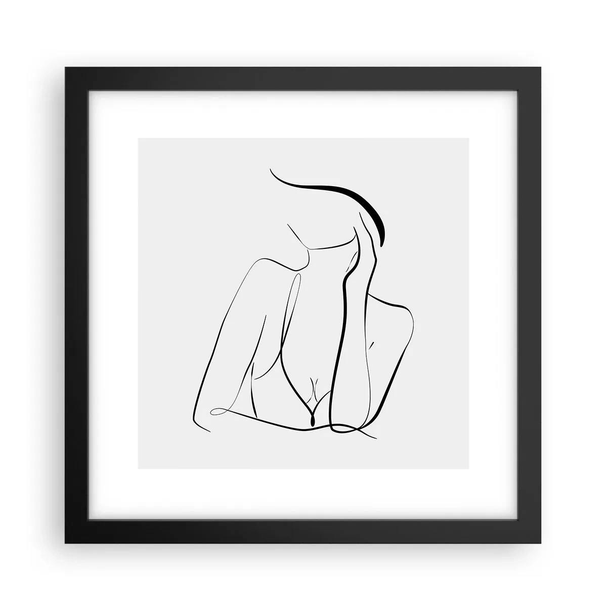 Poster in cornice nera - Sull'onda dei sogni - 30x30 cm