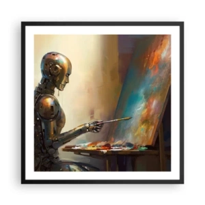 Poster in cornice nera - L'arte del futuro - 60x60 cm