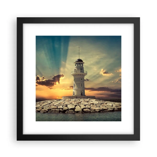 Poster in cornice nera - Luce - Bontà - Bellezza - 30x30 cm