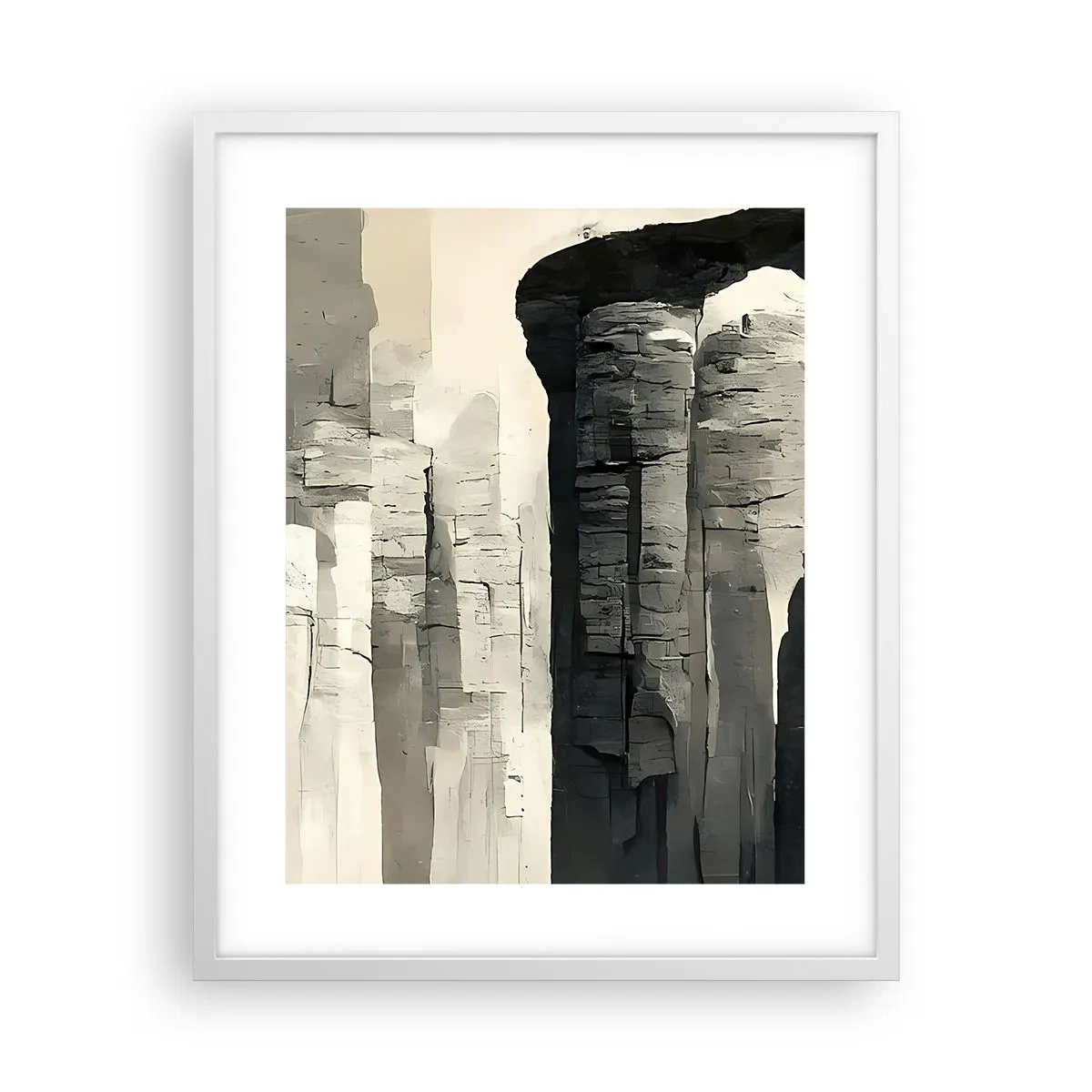 Poster in cornice bianca - La maestà dell'antichità - 40x50 cm