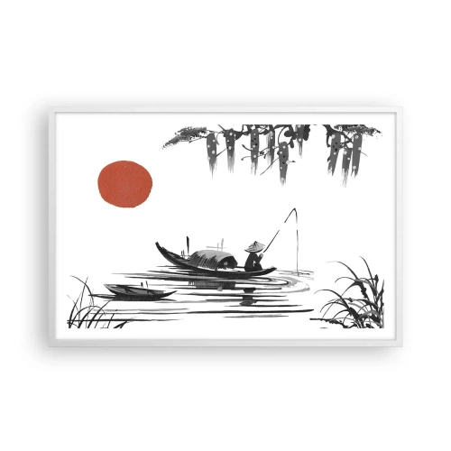 Poster in cornice bianca - Pomeriggio asiatico - 91x61 cm