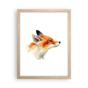 Poster in cornice rovere chiaro - La prudenza non è mai troppa - 30x40 cm