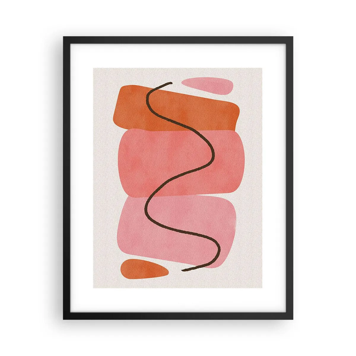 Poster in cornice nera - Il delicato movimento delle forme - 40x50 cm