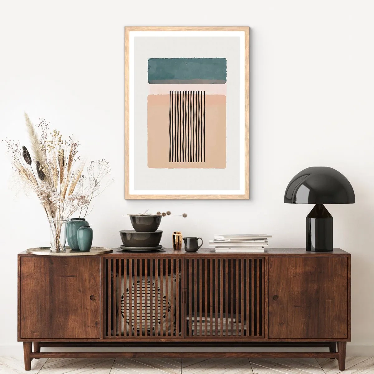 Poster in cornice rovere chiaro - Tutto a posto - 30x40 cm