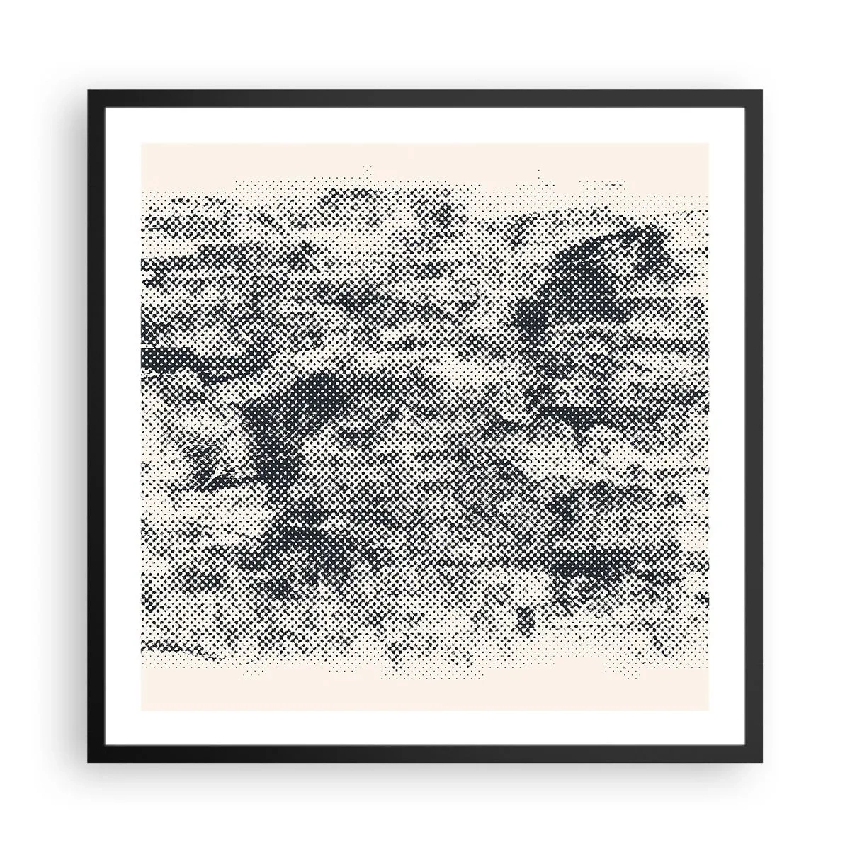 Poster in cornice nera - Composizione nebbiosa - 60x60 cm