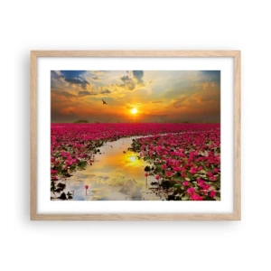 Poster in cornice rovere chiaro - La vita segreta del lago - 50x40 cm