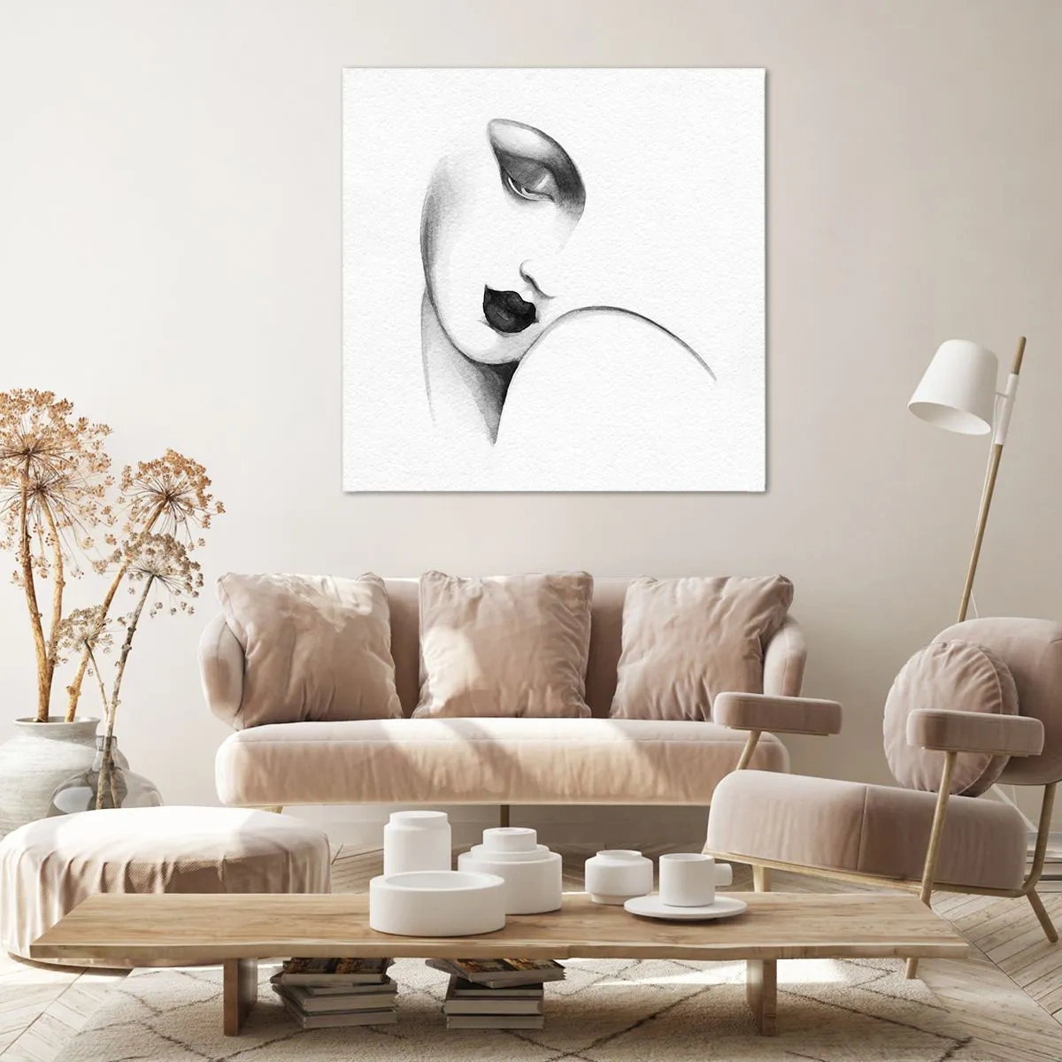 Quadro su tela - Stampe su Tela - Nello stile di Lempicka - 70x70 cm