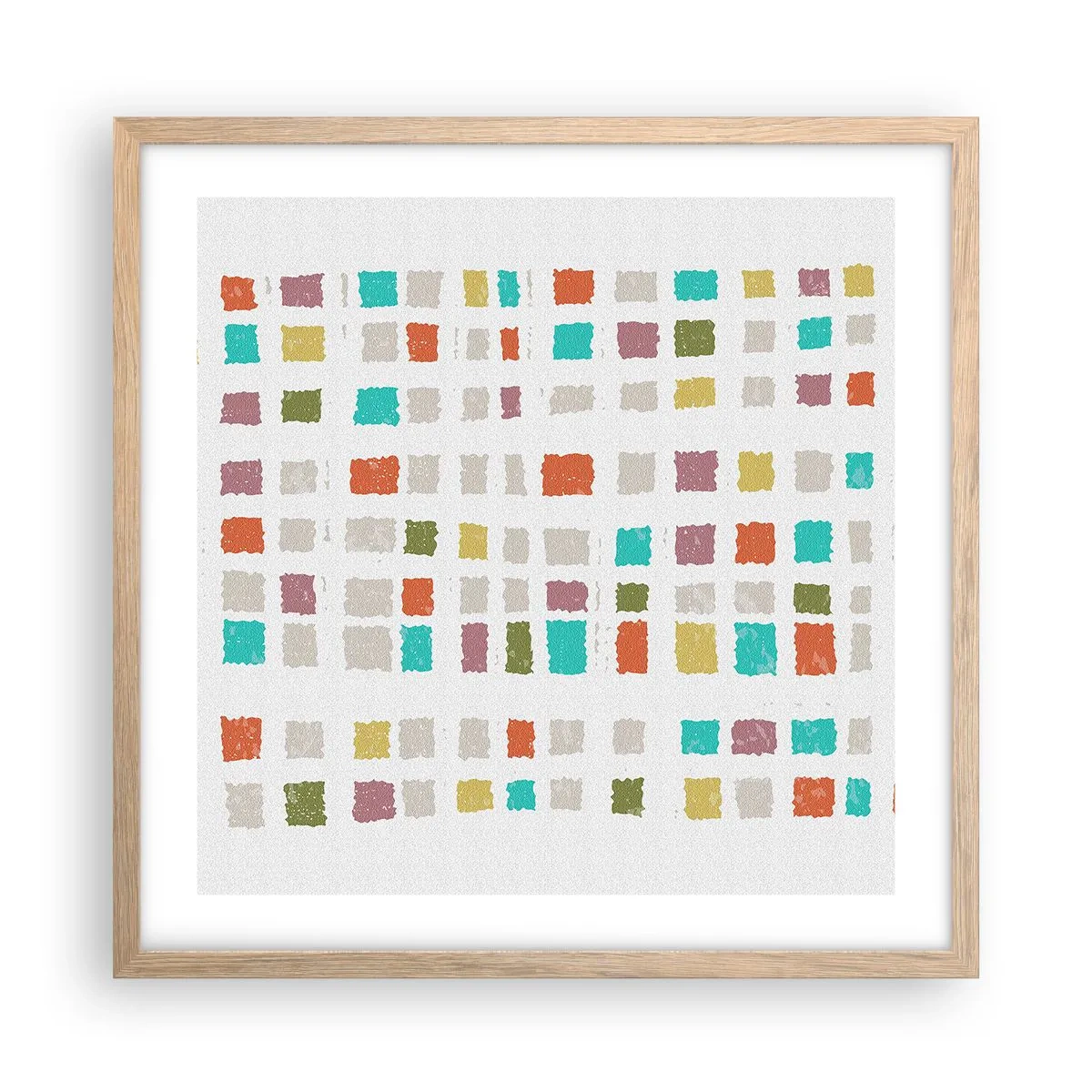 Poster in cornice rovere chiaro - Un gioco sconosciuto - 50x50 cm