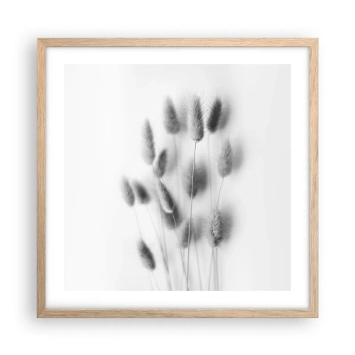 Poster in cornice rovere chiaro - Erba soffice - 50x50 cm