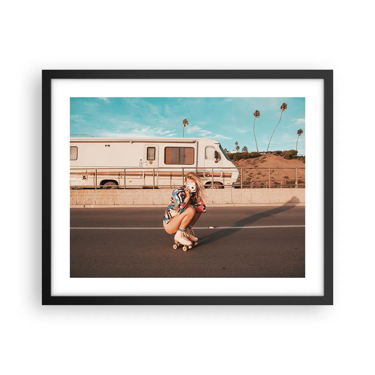 Poster in cornice nera - Sorridi per favore! - 50x40 cm