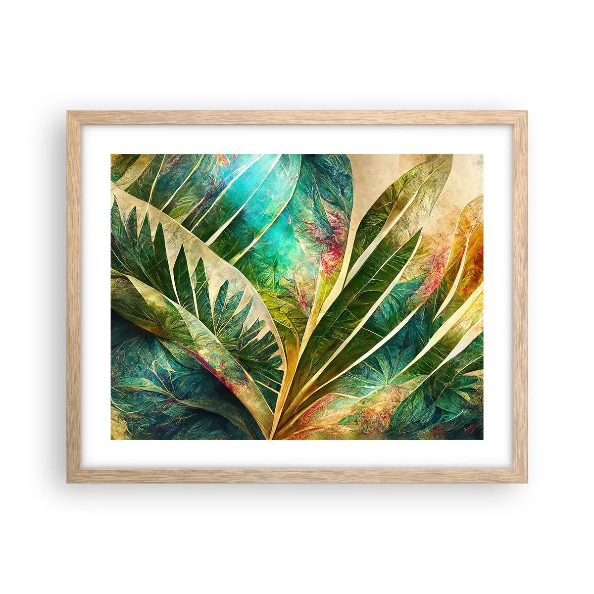 Poster in cornice rovere chiaro - I colori dei tropici - 50x40 cm