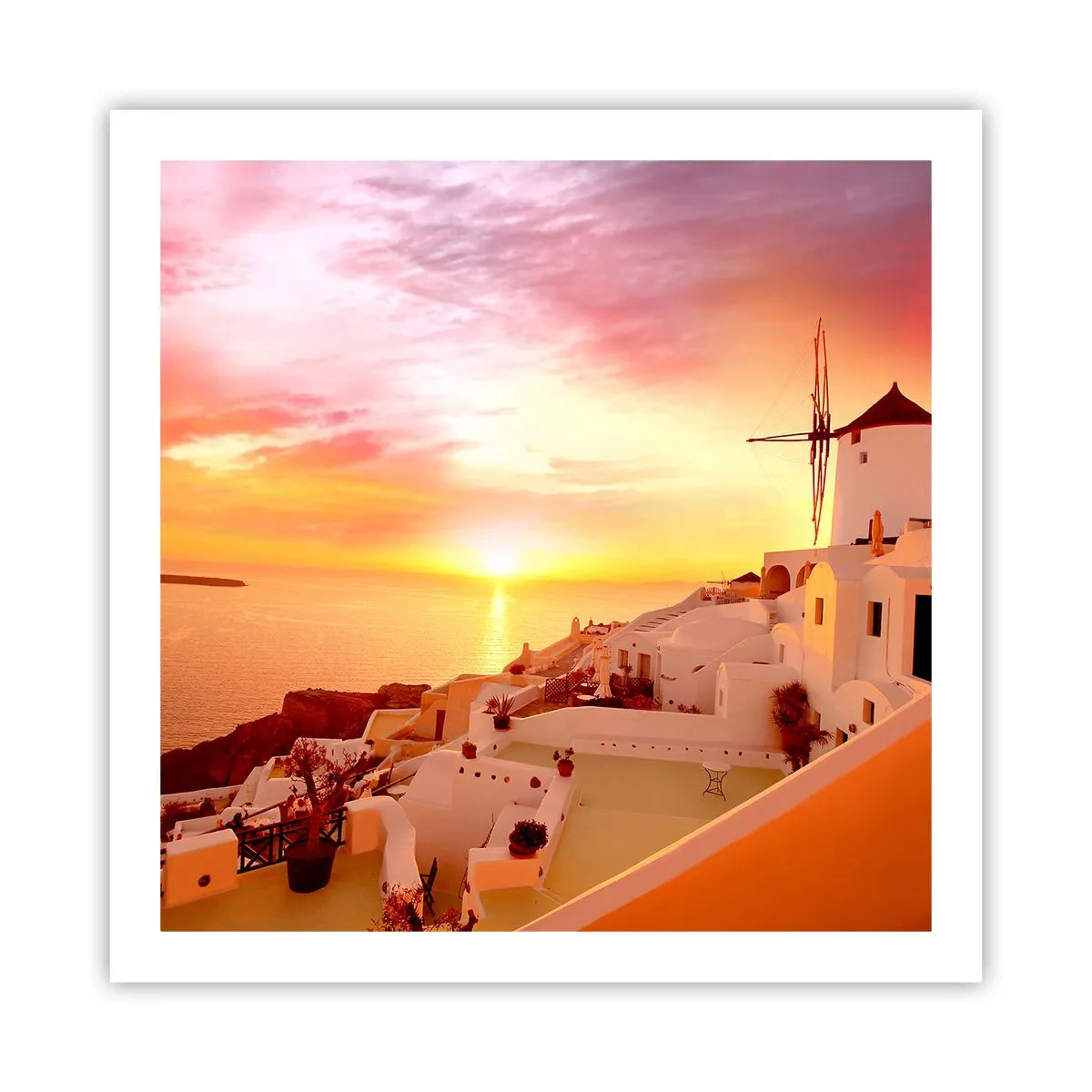 Poster - Sciogliersi nel bianco e nell'oro - 60x60 cm